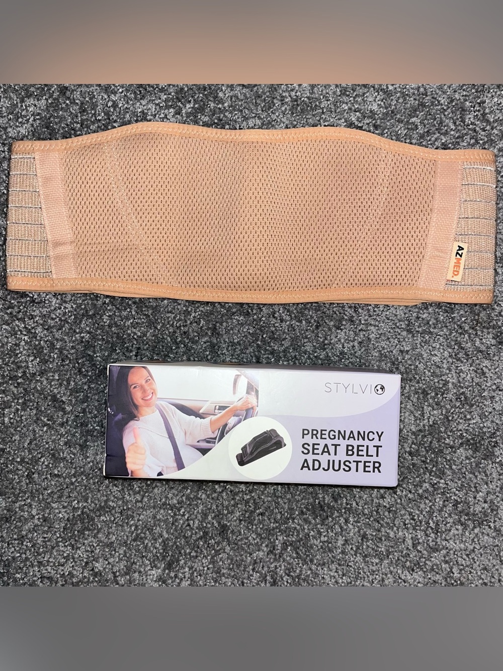 Pregnancy Seat Belt Adjuster + Maternity Support Belt Bundle